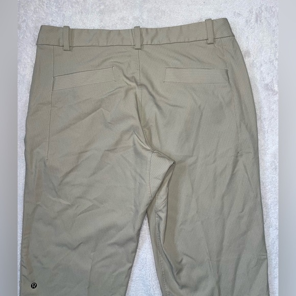 Lululemon Commission Slim Fit Pants Warpstreme Stretch Beige Size 36 - Picture 7 of 12